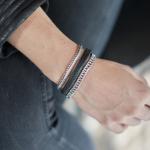 155BLK Armband Schwarz Dames ALPHA Collection