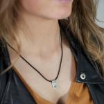 183BLK Halskette Schwarz Dames CHEVRON Collection