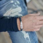 326BBU Armband Schwarz-Blau Heren ARCH Collection