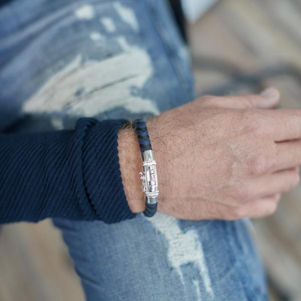 326BBU Armband Schwarz-Blau Heren ARCH Collection