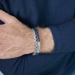 423 Armband  Schwarz-Blau Heren CROSSLINE Collection