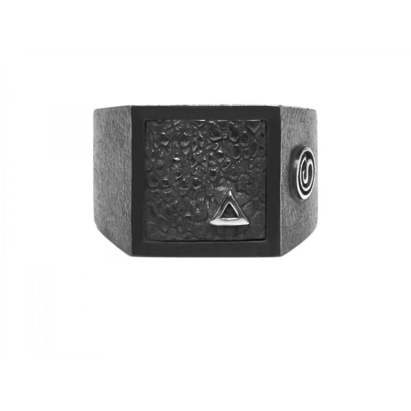 441RAW silberner Siegelring ELEMENTS Collection