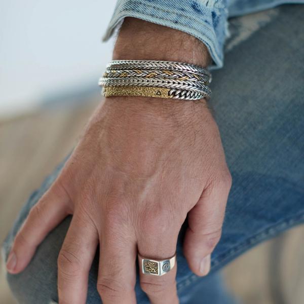444SBR Silberarmband Heren ELEMENTS Collection