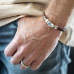 761BRN Armband Silber Heren DOUBLE FOX Collection