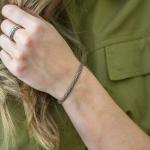 782EM4 Armband Silber & Paracord Dames ALPHA Collection