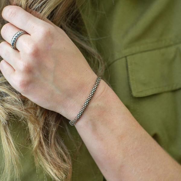 782EM4 Armband Silber & Paracord Dames ALPHA Collection