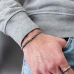 785AZ5 Armband Silber & Paracord Heren ALPHA Collection