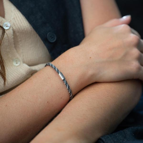 785AZ5 Armband Silber & Paracord Dames ALPHA Collection