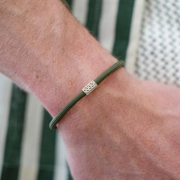 785EM1 Armband Silber & Paracord Heren ALPHA Collection