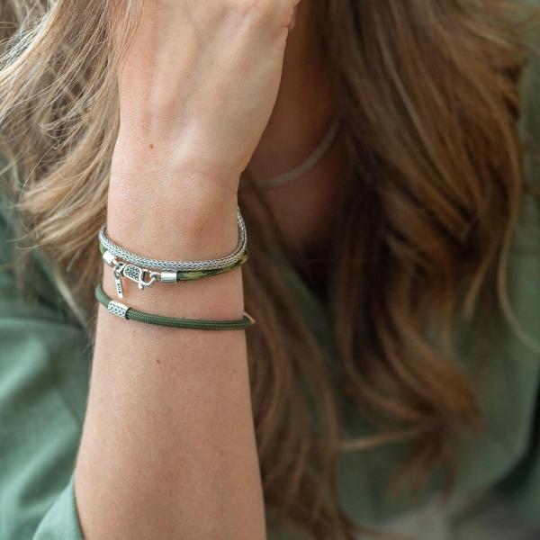 785EM1 Armband Silber & Paracord Dames ALPHA Collection