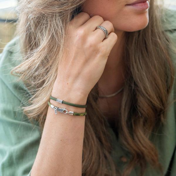 785EM6 Armband Silber & Paracord Dames ALPHA Collection