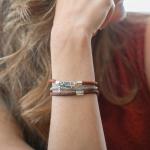 785TE1 Armband Silber & Paracord Dames ALPHA Collection