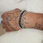 830BBR Armband Schwarz-Braun Heren ROOTS Collection