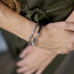 830BLK Armband Schwarz Dames ROOTS Collection