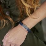 841BBU Armband Schwarz-Blau Dames ALPHA Collection
