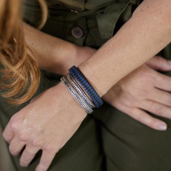 841BBU Armband Schwarz-Blau Dames ALPHA Collection