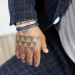 841BBU Armband Schwarz-Blau Heren ALPHA Collection