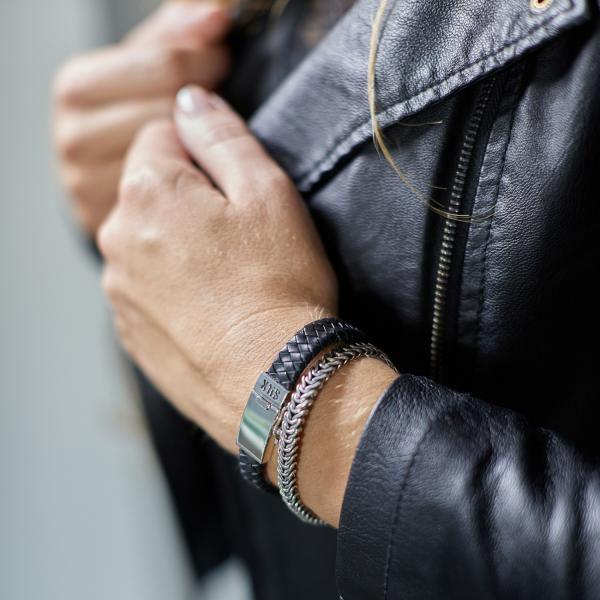 841BLK Armband Schwarz Dames ALPHA Collection