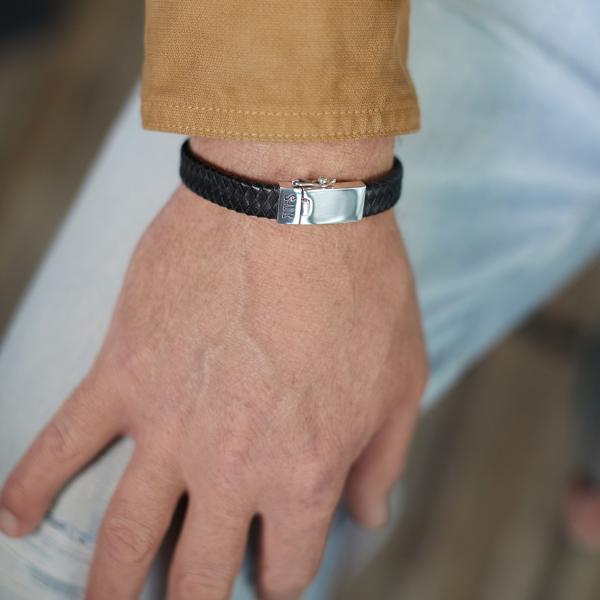 841BLK Armband Schwarz Heren ALPHA Collection
