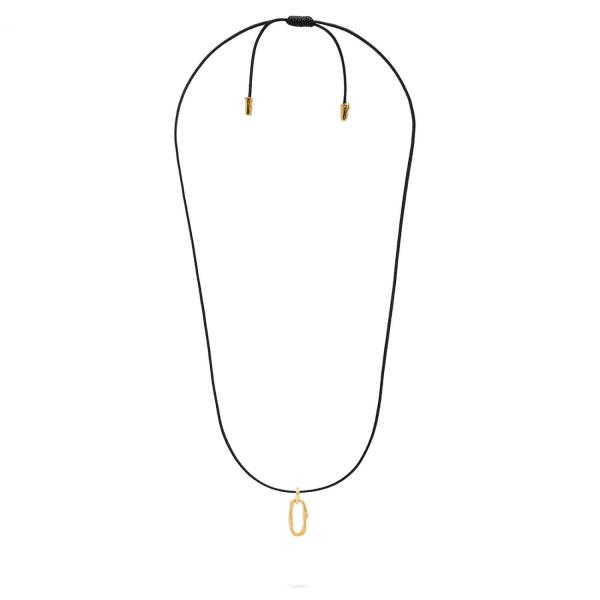 X306BLK.SGP halskette paracord silber goldplated SXM - Bambu Collection