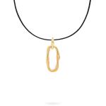 X306BLK.SGP halskette paracord silber goldplated SXM - Bambu Collection