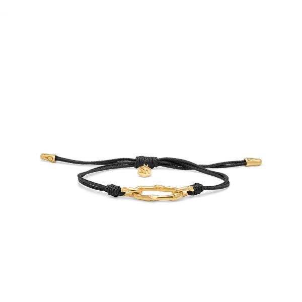 X310BLK.SGP armband paracord silber goldplated SXM - Bambu Collection