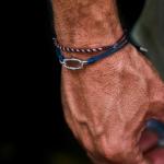X310BLU armband paracord silber SXM - Bambu Collection