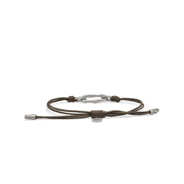 X310BRN armband paracord silber SXM - Bambu Collection