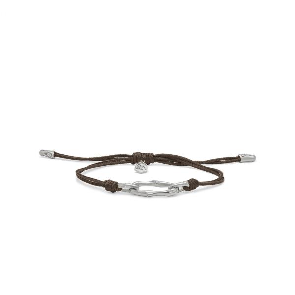 X310BRN armband paracord silber SXM - Bambu Collection