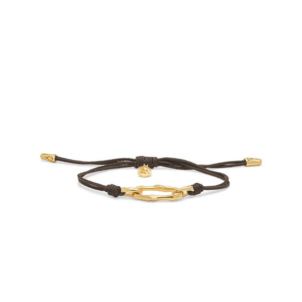 X310BRN.SGP armband paracord silber goldplated