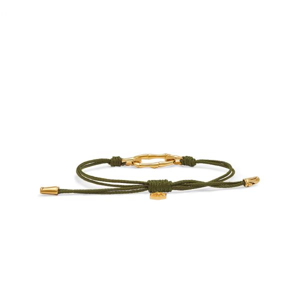 X310OLV.SGP armband paracord silber goldplated SXM - Bambu Collection