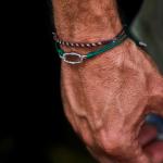 X310TUR armband paracord silber SXM - Bambu Collection