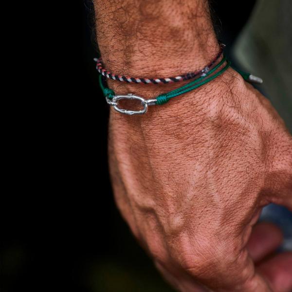 X310TUR armband paracord silber SXM - Bambu Collection