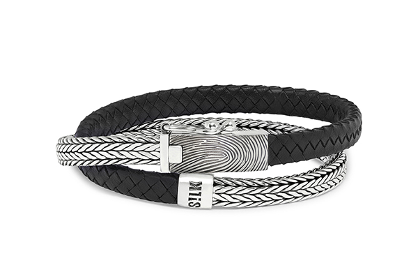 344 Wickelarmband schwarzes oder braunes Leder