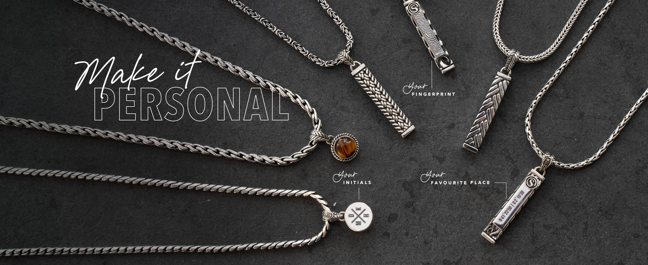 SILK silberne Halsketten personalisieren